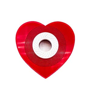 Mini Heart 45 RPM Record Adapter, Custom Colors 45 Record Adapter, Record Player Adapter, Vinyl Record Accessories, Gifts for Music Lovers