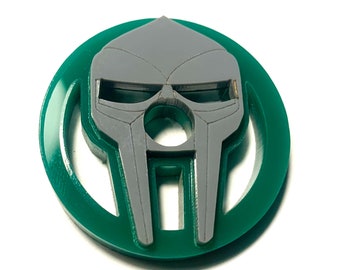 MF Doom Mask 45 Rpm Record Adapter, Acrylic Vinyl Record Adapter, MF Doom Rapper Madvillain Adapter, Rap Musical Gift Record Adapter