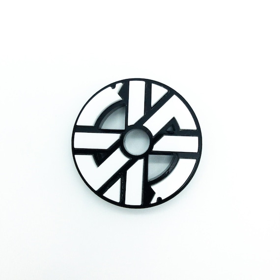 Crass Logo 45 RPM Record Adapter, Punk Vinyl Accessory