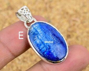 Blue Kyanite Sterling Silver Pendant