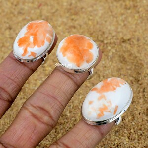 Scolecite Ring, Scolecite Gemstone Sterling Silver Ring, Scolecite Statement Ring, Promise Ring For Her, Casual Ring, Gift For Women & Girl