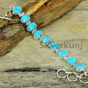Turquoise Bracelet, Navajo Sleeping Beauty Turquoise Sterling Silver Bracelet, Arizona Turquoise Stone, Bridesmaid Gifts Turquoise Jewelry