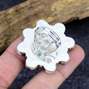 Ruby Statement Ring, Handmade Silver Cluster Ring, Vintage Style Gemstone Jewelry bild 4