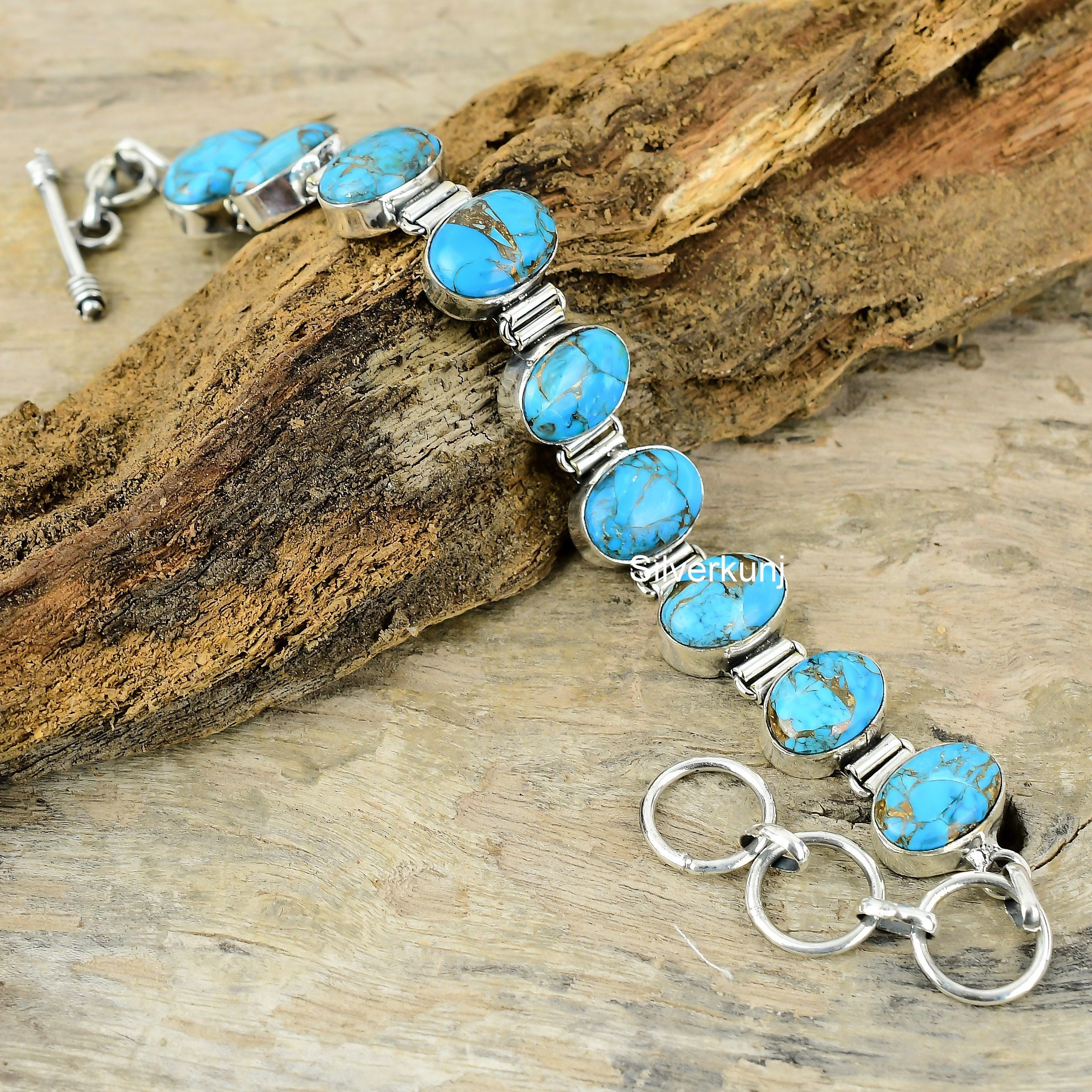 Vintage sterling turquoise bracelets - Etsy 日本