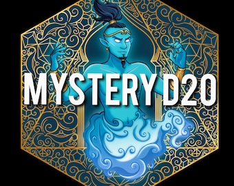 Mystery D20, 20 Sided Dice, RPG D&D, Dungeons and Dragons, Roleplaying, Pathfinder DnD