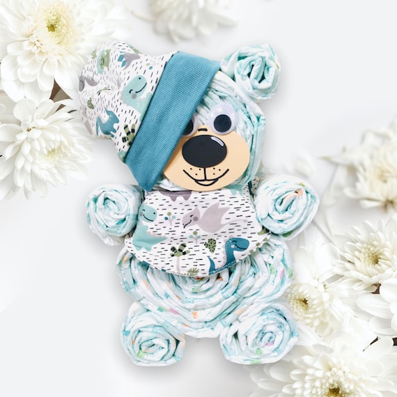 Windeltorte Zur Geburt Selbst Gestalten - 2-stöckig Mit 21 Windeln In Blau