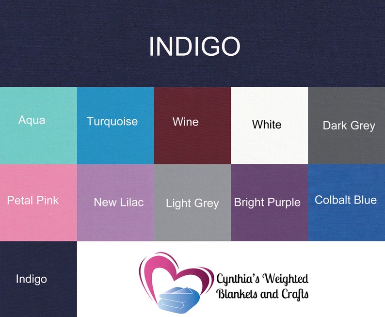 Weighted Blanket Indigo Poly Cotton First Color | Etsy