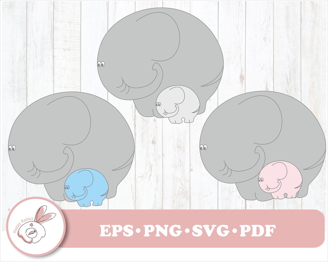 Download Cute elephant and baby elephant SVG populare svg for small ...