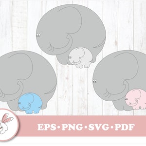 Download Cute elephant and baby elephant SVG populare svg for small ...