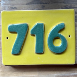Ceramic tile , tile with number, house sign, number , custom made tile, house number, number, sign, boho tile, custom tile, number tile,