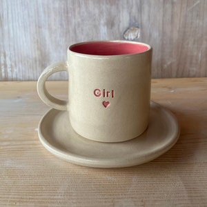 Gender reveal Mug, Baby shower Mug, Baby shower pink gift, Baby girl gift Mug, Birth Gift, Pregnancy Gift , baby girl, personalised Mug image 4