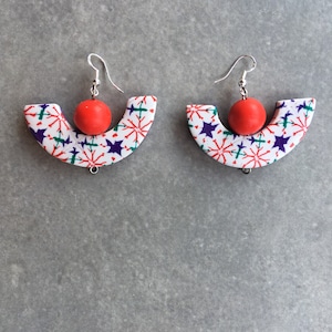 Spanish tile inspired earrings