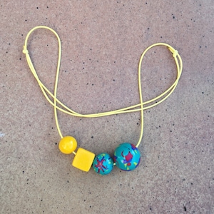 Beaded necklace in bright colours