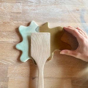 Spoon rest, original platter, ceramic platter, ceramic board, board, original board, food board image 1