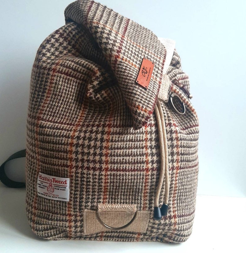 harris tweed backpack bag