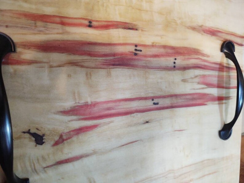 Flame box elder serving tray
