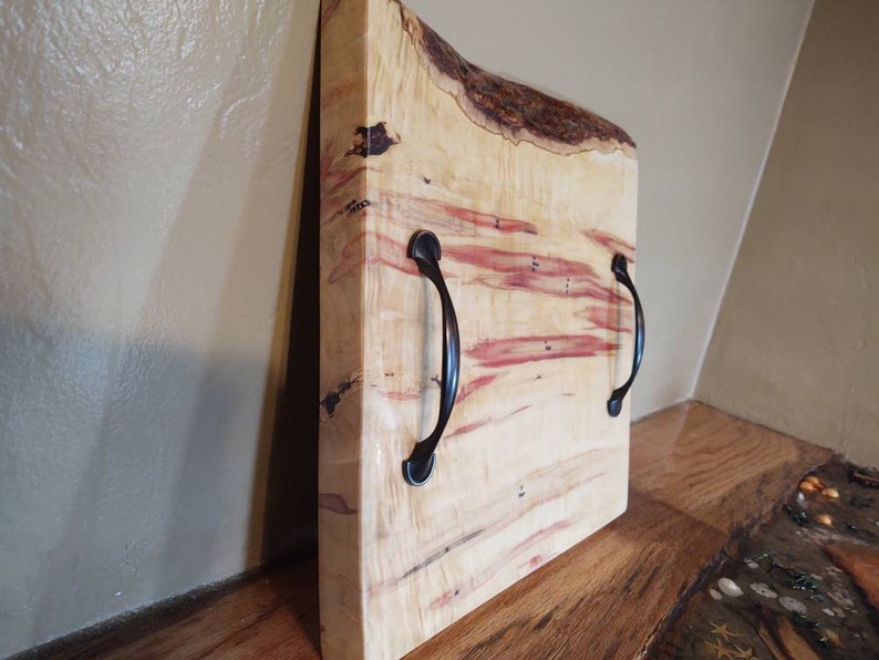 Flame box elder serving tray