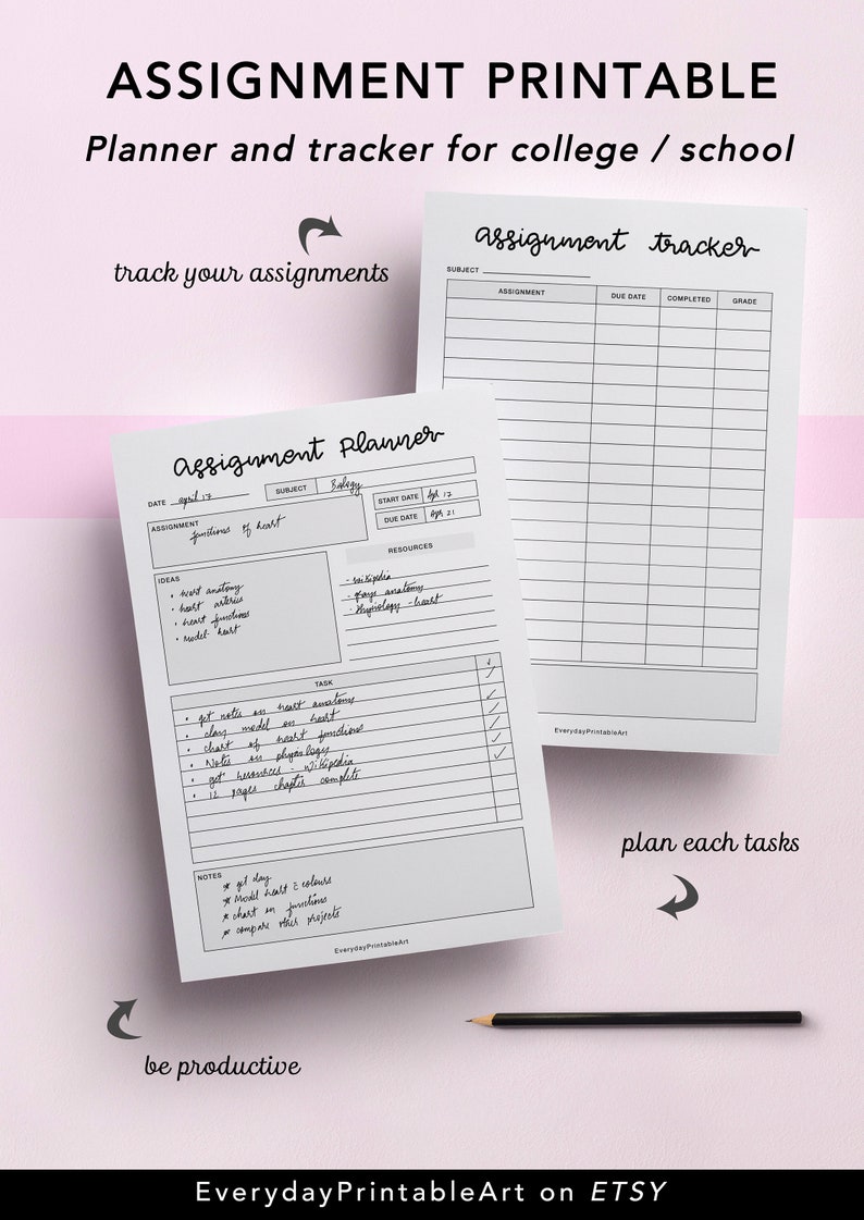 Academic planning worksheet template image