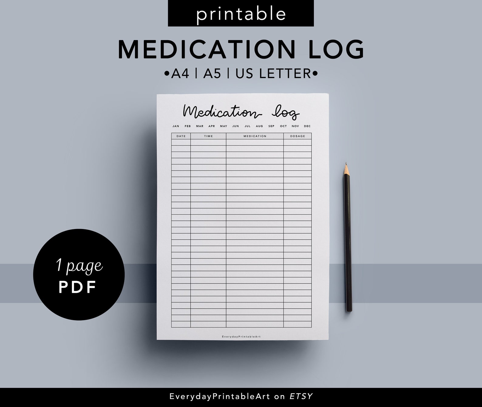 Medication Tracker Printable Planner Health Planner - Etsy Canada