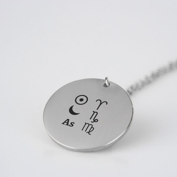 Sun Moon Rising, Zodiac Necklace, Zodiac Big Three, Big Three Necklace, Zodiac Jewelry