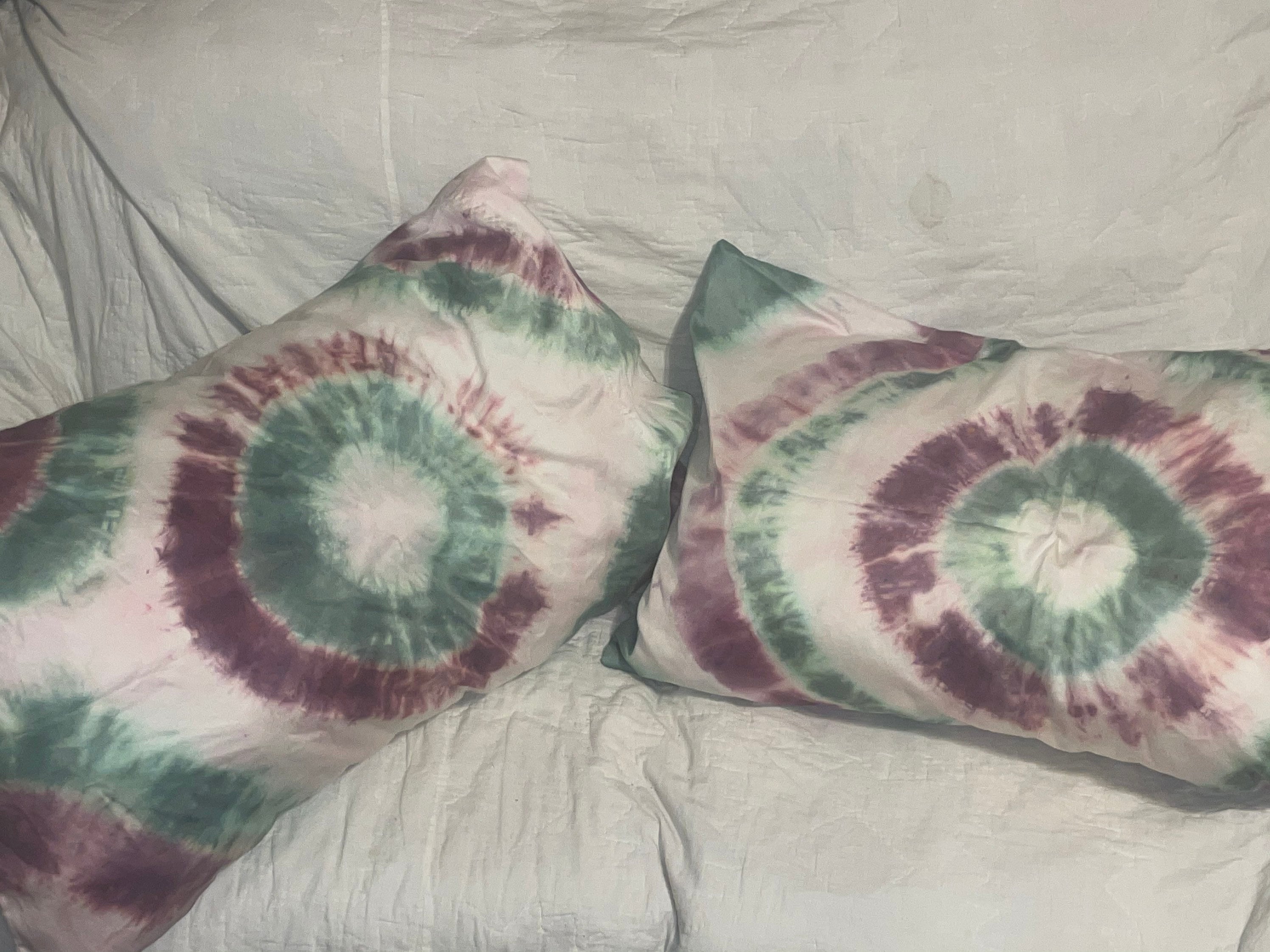 Hand Tie Dye wildflower pillow cases just in time for spring Etsy