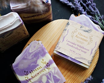 Lavender Wildflower | Handcrafted Soap | Aromatherapy soap | Artisan Soap | Cruelty Free | Palm Oil Free