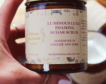 Cashmere & Silk | Whipped Sugar scrub | Body Wash | Shaving Cream | Luminous Luxe | Handmade Body Sugar Scrub | Creamy Soap |