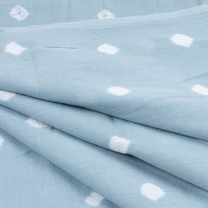 Polka dot Blue  Shibori  Fabric, Tie Dye Fabric, Cotton Fabric Blue, Fabric By the Metre, Dress fabric, Material for Curtain upholstery