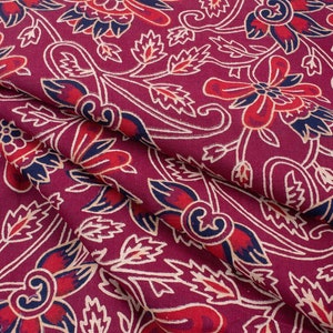 Blue - Block Print Cotton Natural Dyed Ajrakh Fabric 11