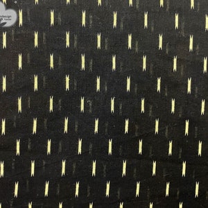 Mud Resist Ikat Black White Fabric Indian Hand Block Print Fabric Indian Cotton Natural Light Weight Fabric Kids Dress Fabric By The Yard
