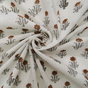 Cotton printed fabric, mens & womens clothing fabric, Indian block print kids dress fabric sewing running Fabric modern fabric by the yard