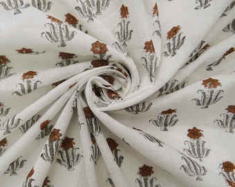 Cotton printed fabric, mens & womens clothing fabric, Indian block print kids dress fabric sewing running Fabric modern fabric by the yard