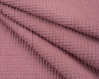 Waffle Weave Fabric by the Yard, Soft Cotton Waffle Knit Fabric Absorbent Fabric for Towels, Bath Robes, Baby Blankets, Sewing Material