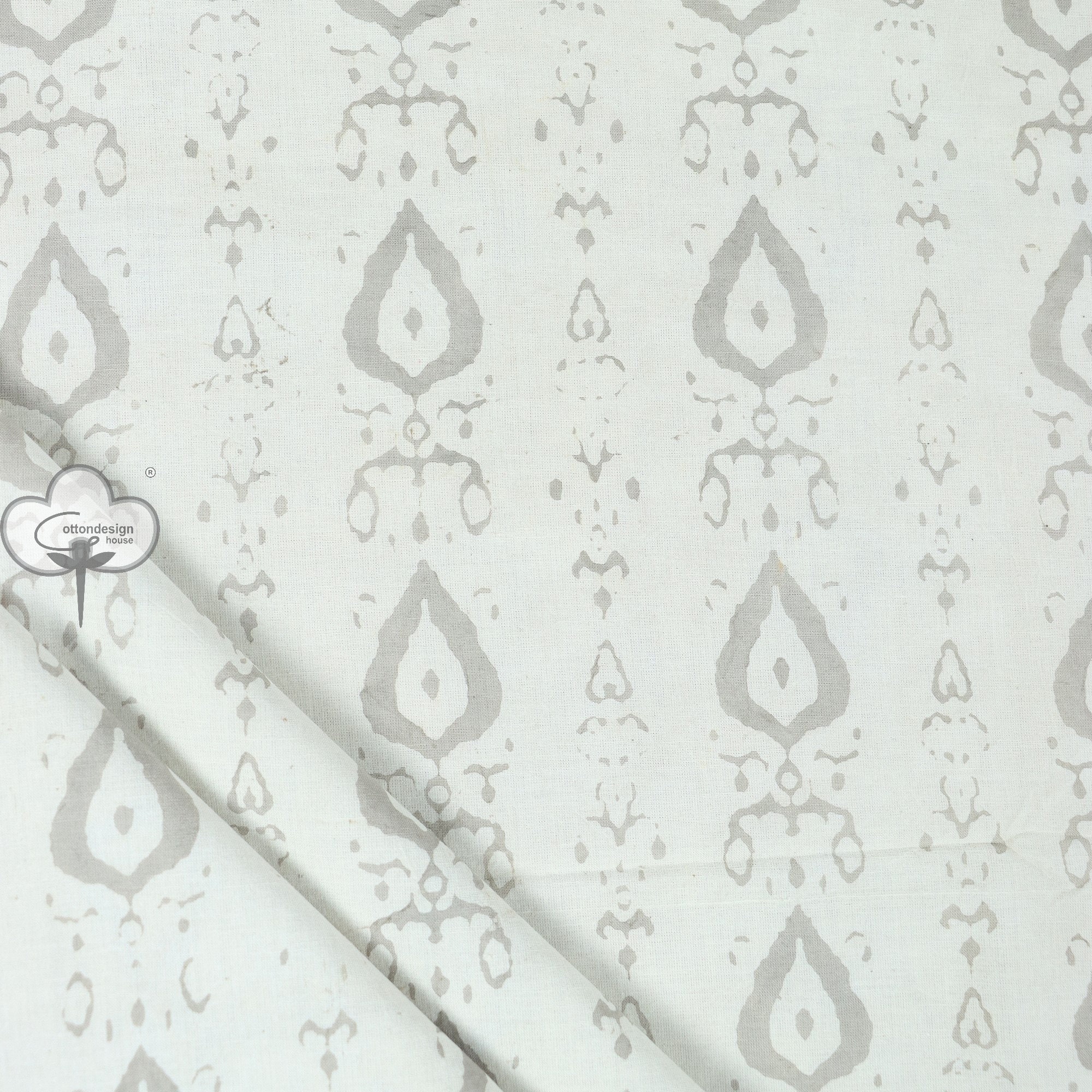 Leaf Indian Block Print Fabric Natural Hand Deep Dyed Mud Etsy