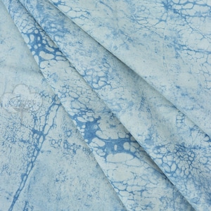 Blue Print Cotton Fabric Indian Cotton Natural Light Weight Fabric Kids Dress Fabric Sewing Fabric Indian Dabu Print Fabric By The Yard