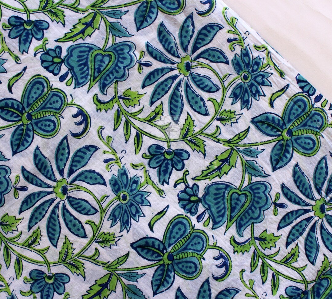 Multi Color Print Floral Fabric Dress Material Fabric Robe by Etsy