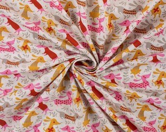 Hand Block Printed Cotton Fabric Indian Handmade Colorful Animal Print Textile, Quilting & Sewing Material Womens Clothing By The Yard