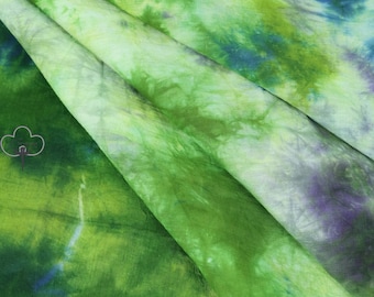 Green Tie Dye Fabric Indian Cotton Sewing Fabric Womens Dress Fabric natural light weight fabric home decor kids dress fabric by the yard