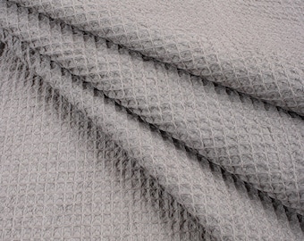Cotton Waffle Weave Fabric for Towels, Robes, Baby Items & Home Decor, Soft Textured Waffle Knit Fabric By the yard