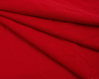 100% Cotton By Yard Indian Handmade Light Weight Red Plain Solid Crafts Fabric Natural Fabric Super Voile Quality Fabric