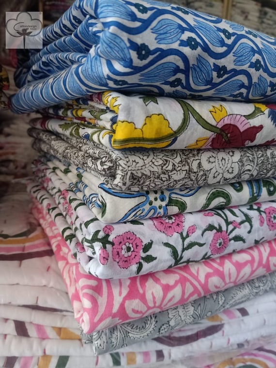 Hand block printed cotton dress materials 2025