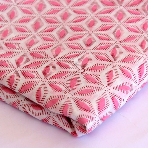 Cotton Block Print Fabric Etsy