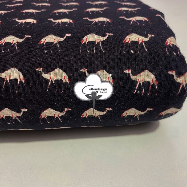 Indian Block Print Fabric Camel Print Fabric Indian Cotton Light Weight