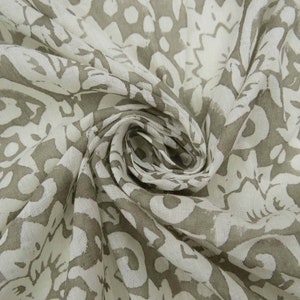 Hand Floral Print Fabric Indian 100% Cotton Natural Light Weight Fabric Kids Dress Fabric Sewing Fabric Home Decor Fabric By The Yard