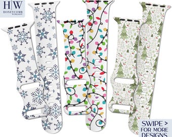 X-MAS CHRISTMAS 2 printed band for Apple Watch 38mm 40mm 41mm 42mm 44mm 45mm 46mm 49mm S/M M/L All Series + SE + Ultra