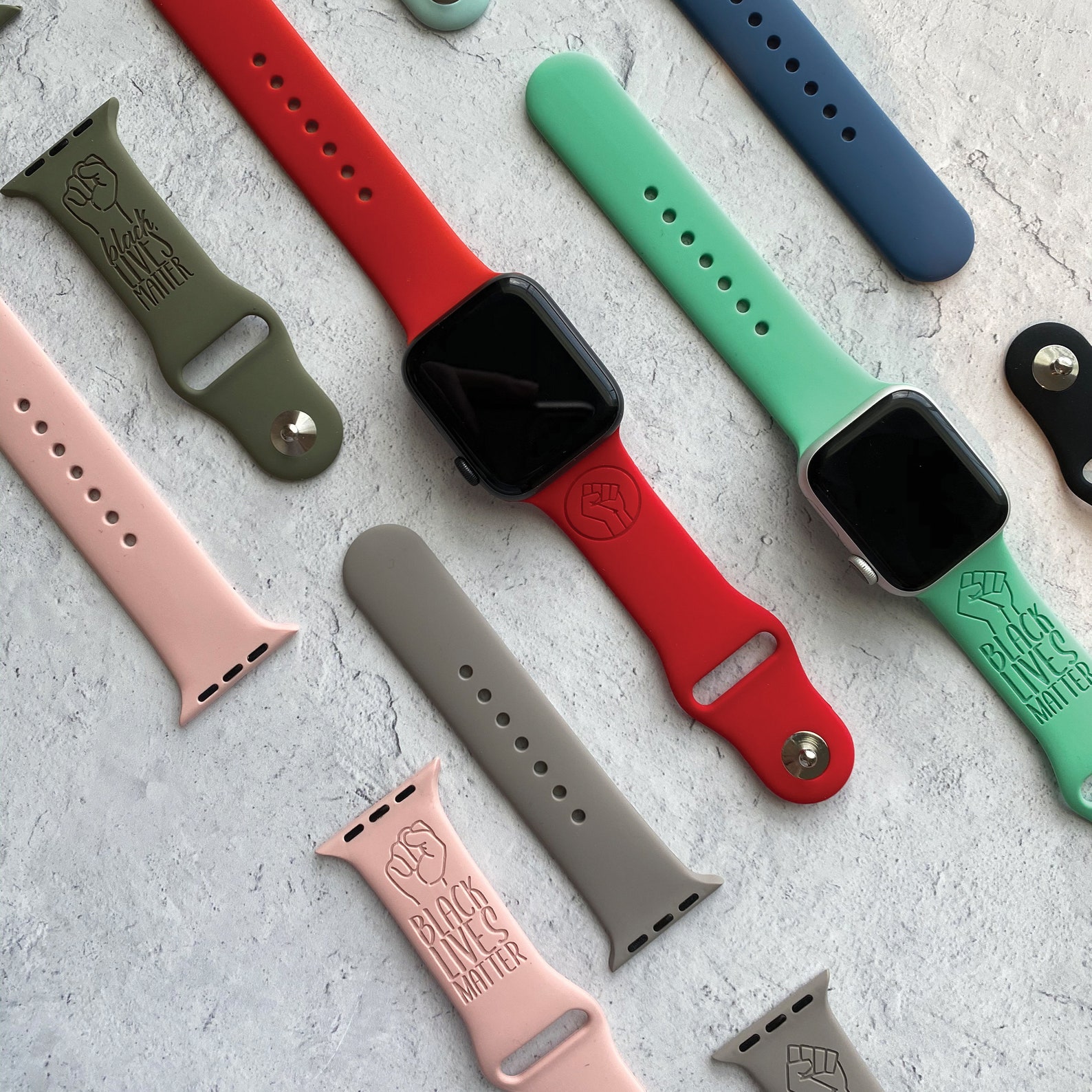 Apple Watch band BLACK LIVES MATTER Collection Engraved Etsy