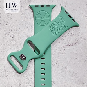 RAD TECH engraved band for Apple Watch sport silicone 38mm 40mm 41mm 42mm 44mm 45mm 46mm 49mm S/M M/L All Series + SE + Ultra