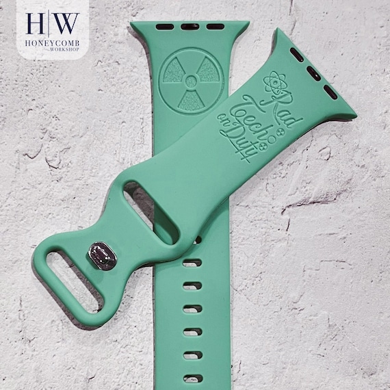 RAD TECH engraved band for Apple Watch sport silicone 38mm 40mm 41mm 42mm 44mm 45mm 46mm 49mm S/M M/L All Series + SE + Ultra
