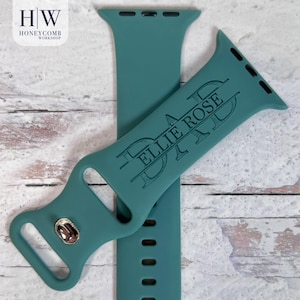 DAD engraved band for Apple Watch sport silicone 38mm 40mm 41mm 42mm 44mm 45mm 46mm 49mm  S/M M/L All Series + SE + Ultra