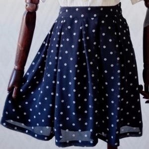Y2K Polka Dot Chiffon Skirt – 50s Inspired Flowy Retro Mini